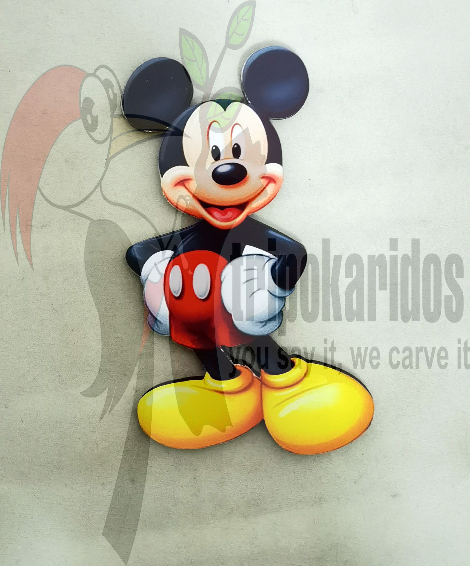 Ξύλινος Έγχρωμος Mickey (κωδ. 00837)