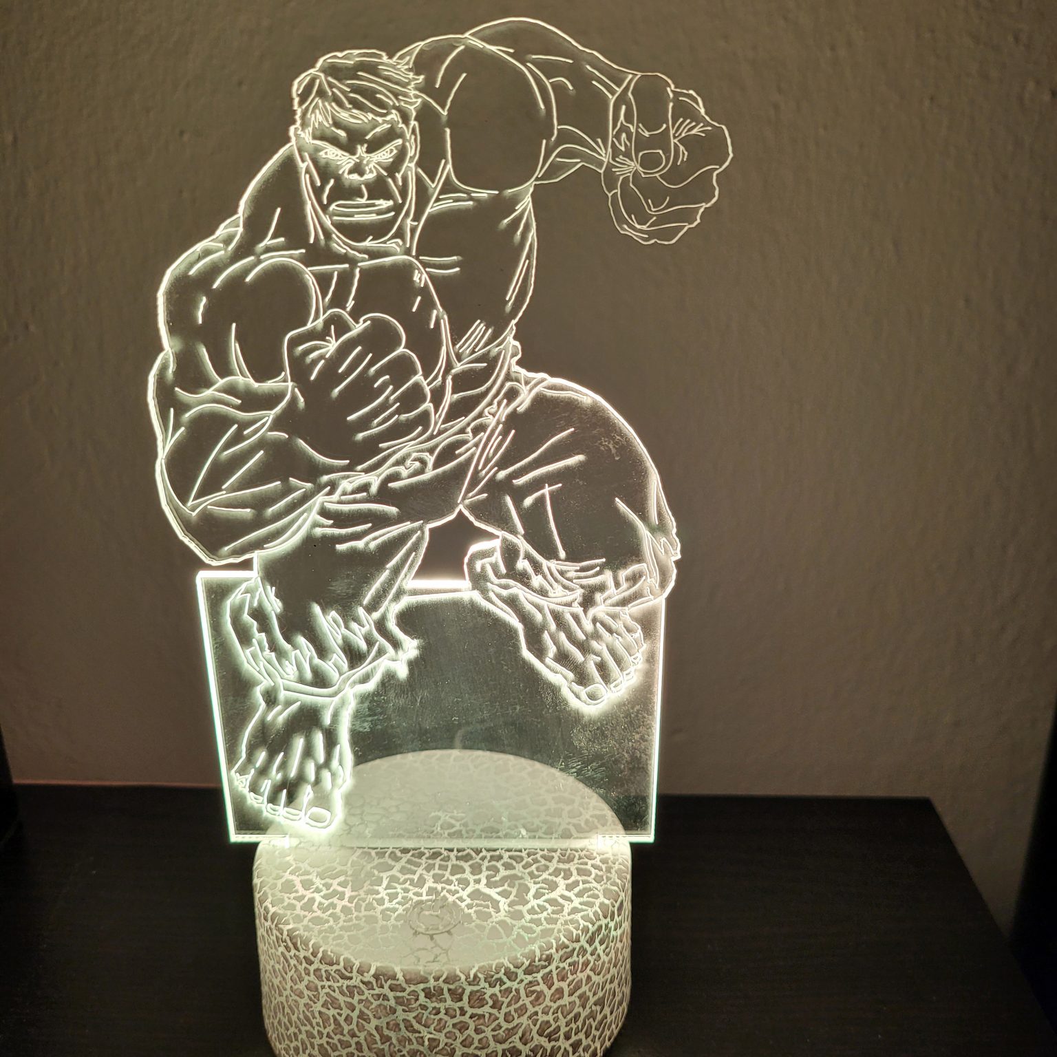 Φωτιστικό Plexiglass LED RGB Hulk