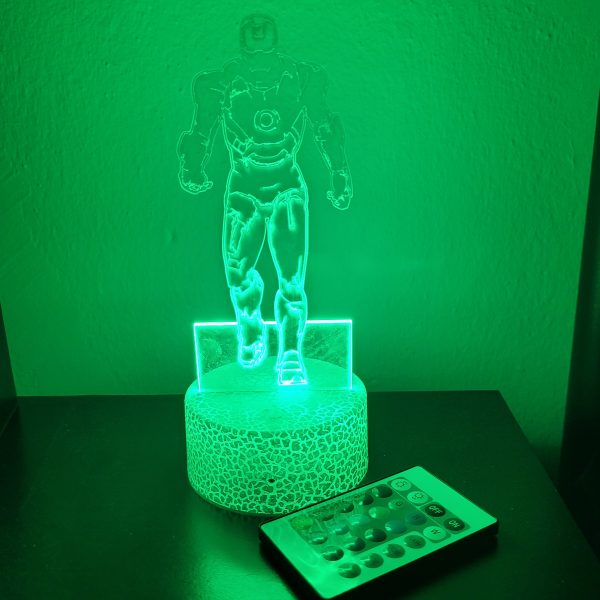 Φωτιστικό Plexiglass LED RGB Ironman