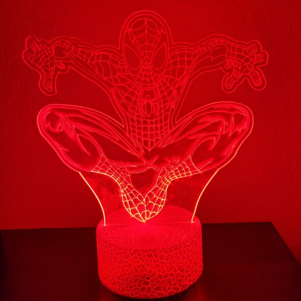 Φωτιστικό Plexiglass LED RGB Spiderman