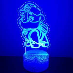 Φωτιστικό Plexiglass LED RGB Paw Patrol Rubble