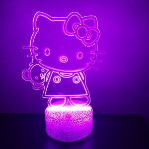 Φωτιστικό Plexiglass LED RGB Hello Kitty