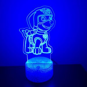 Φωτιστικό Plexiglass LED RGB Paw Patrol Zuma