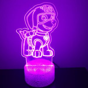 Φωτιστικό Plexiglass LED RGB Paw Patrol Zuma