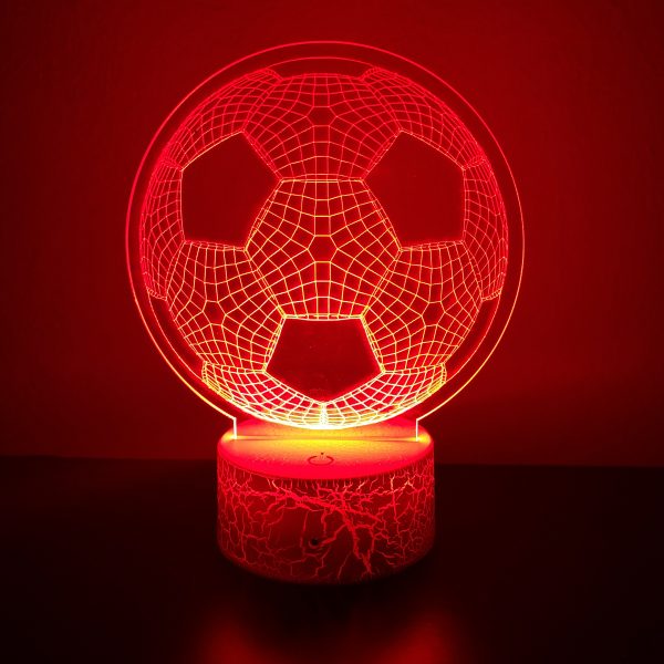 Φωτιστικό Plexiglass LED RGB Μπάλα Ποδοσφαίρου