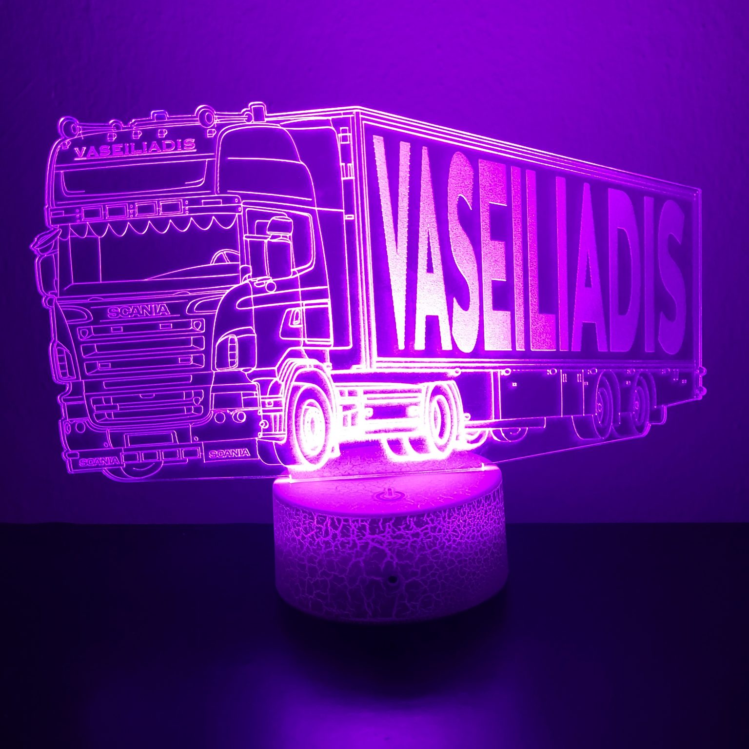 Φωτιστικό Plexiglass LED RGB Φορτηγό