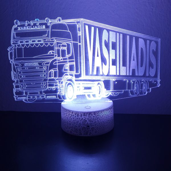 Φωτιστικό Plexiglass LED RGB Φορτηγό