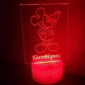 mickey φωτιστικο με όνομα