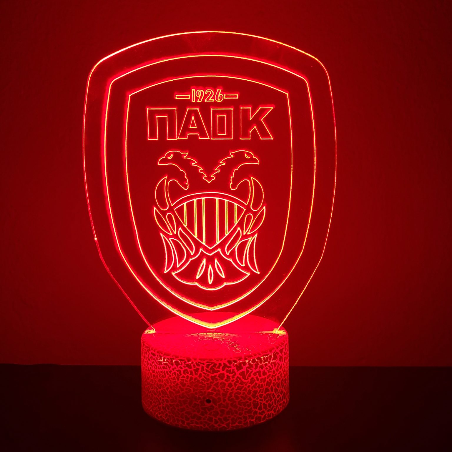 ΠΑΟΚ φωτιστικό plexiglass